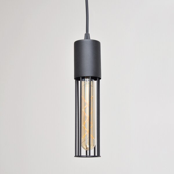 Lampadario a sospensione con filo MELODY 2xE27/15W/230V nero