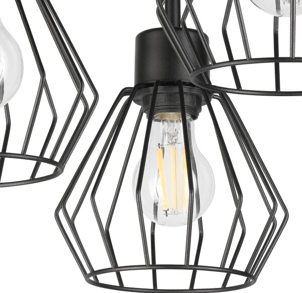 Lampadario a plafone AUDREY 3xE27/60W/230V nero