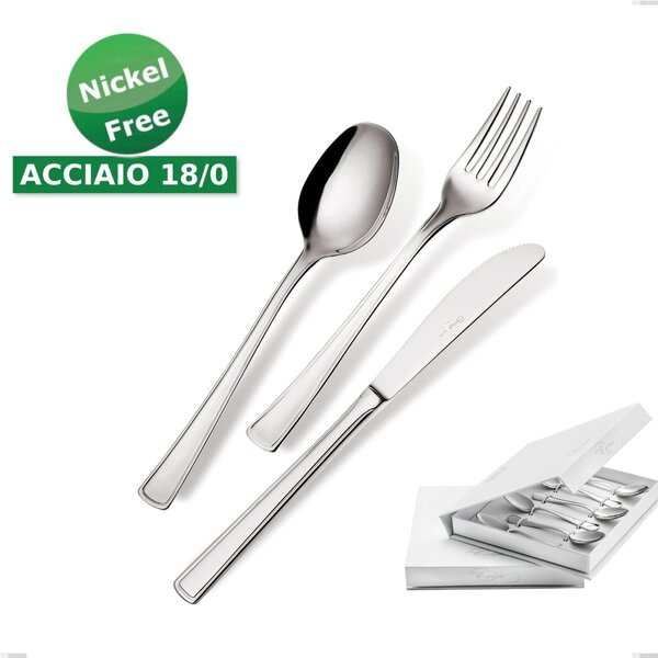 Confezione a libro 6 pezzi cucchiaino moka Ambassador 18/0 nichel free, (Acciaio 18/ 0) Nichel Free, spessore 2 mm