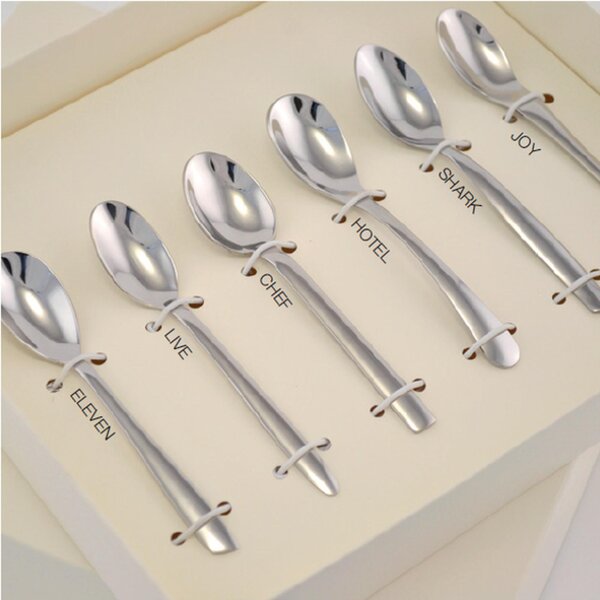 Cucchiaino espresso e moka ASSORTITI in acciaio inox 18/10 lucido spessore 2 mm in Confezione Bomboniera