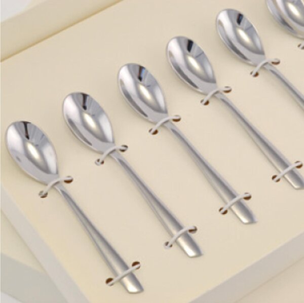 Cucchiaino espresso e moka ELEVEN in acciaio inox 18/10 lucido spessore 2 mm in Confezione Bomboniera