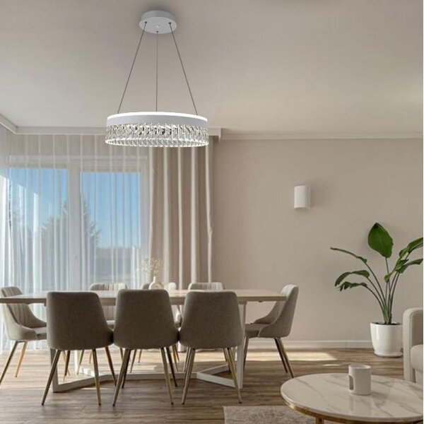 Lampadario a sospensione con filo LED dimmerabile LED/90W/230V 3000-6500K bianco + telecomando