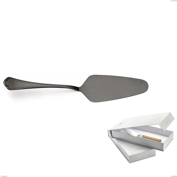 Confezione a libro 1 pezzo pala torta Domus Black , Acciaio 18/10, spessore 3 mm