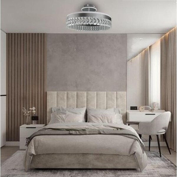 Lampadario a plafone LED dimmerabile LED/75W/230V 3000-6500K cromo + telecomando