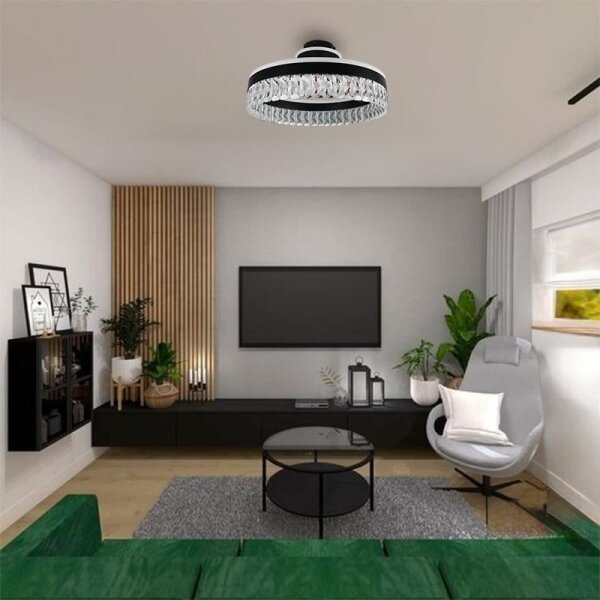 Lampadario a plafone LED dimmerabile LED/75W/230V 3000-6500K nero + telecomando