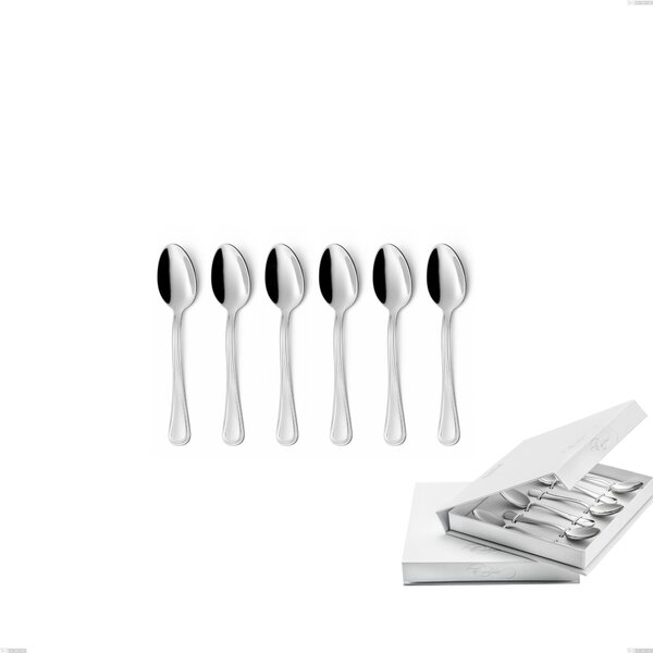 Confezione a libro 6 pezzi cucchiaino moka Galles, Acciaio inox 18/10 (aisi 304), spessore 2.00 mm