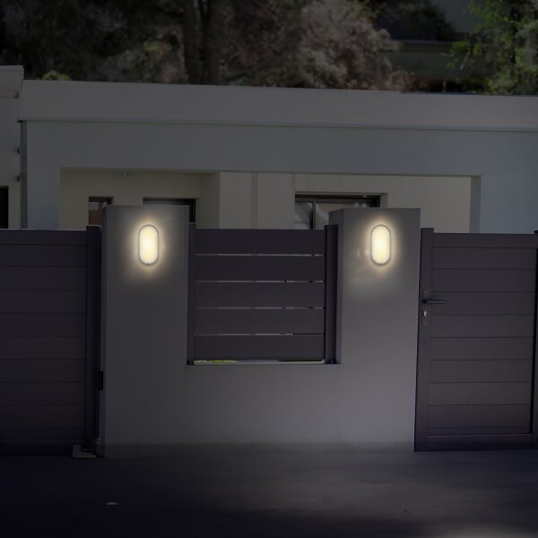 Solight WO749-G- LED Lampada da esterno LED/20W/230V 4000K IP54 grigio ovale