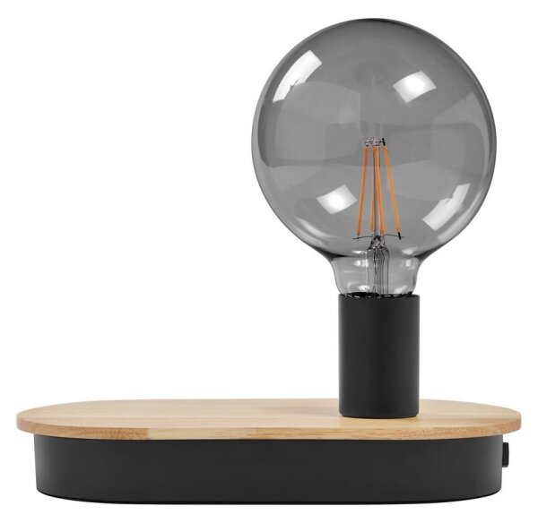 Ledvance - Lampada da tavolo touch DECOR WOOD 1xE27/8W/230V con USB