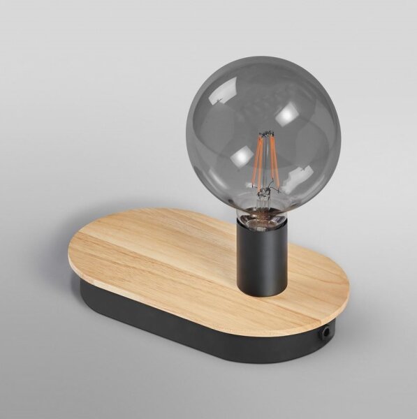 Ledvance - Lampada da tavolo touch DECOR WOOD 1xE27/8W/230V con USB
