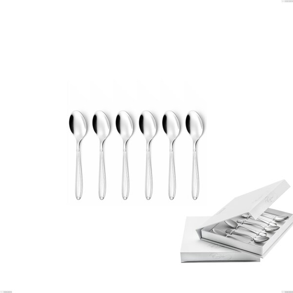 Confezione a libro 6 pezzi cucchiaino moka Kappa, Acciaio inox 18.10 (AISI304), spessore 2.5 mm