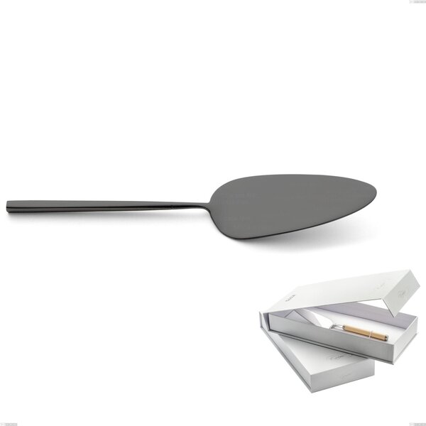 Confezione a libro 1 pezzo pala torta Kyoto Sabbiato Black, Acciaio inox (Aisi 304) inox sabbiato