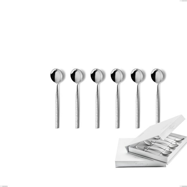 Confezione a libro 6 pezzi cucchiaino moka Kyoto Origami, Acciaio inox (Aisi 304) inox lucido