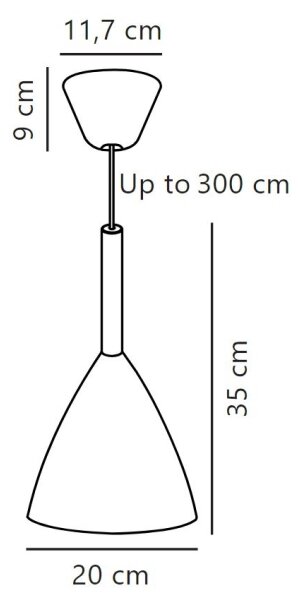 DFTP by Nordlux - Lampadario a sospensione con filo PURE 1xE27/40W/230V
