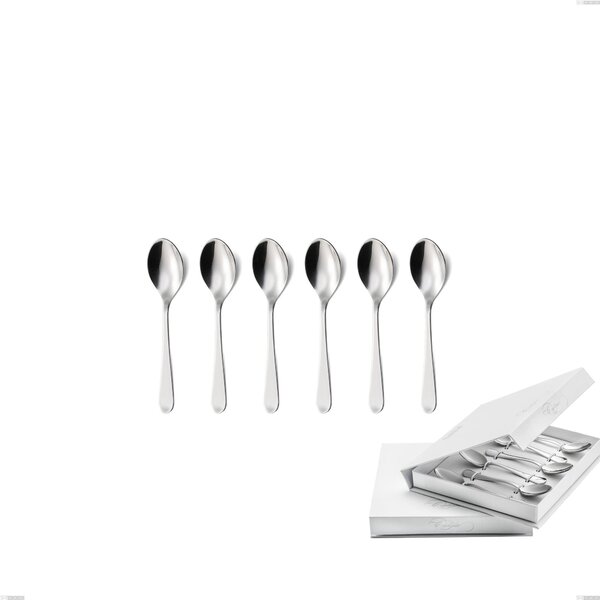 Confezione a libro 6 pezzi cucchiaino moka Lady, 18/10 (AISI304), spessore 2,5 mm