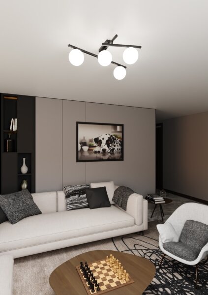 Plafoniera SMART 4xE14/10W/230V nero/bianco