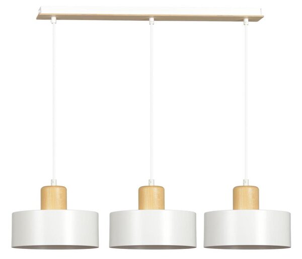 Lampadario a sospensione con filo TORIN 3xE27/15W/230V bianco