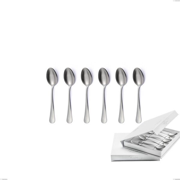 Confezione a libro 6 pezzi cucchiaino moka Oxford Sabbiato , Acciaio 18/0 (aisi 304) Acciaio Sabbiato, spessore 2 mm mm