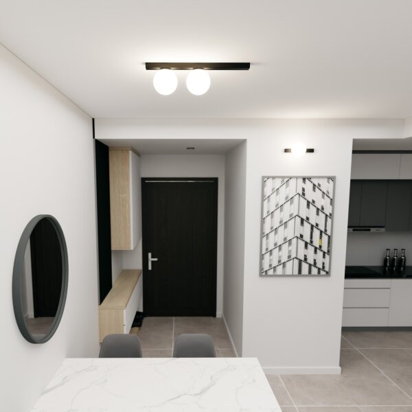 Plafoniera FIT 2xE14/10W/230V nero/bianco