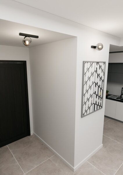 Plafoniera FIT 1xE14/10W/230V nero/grigio