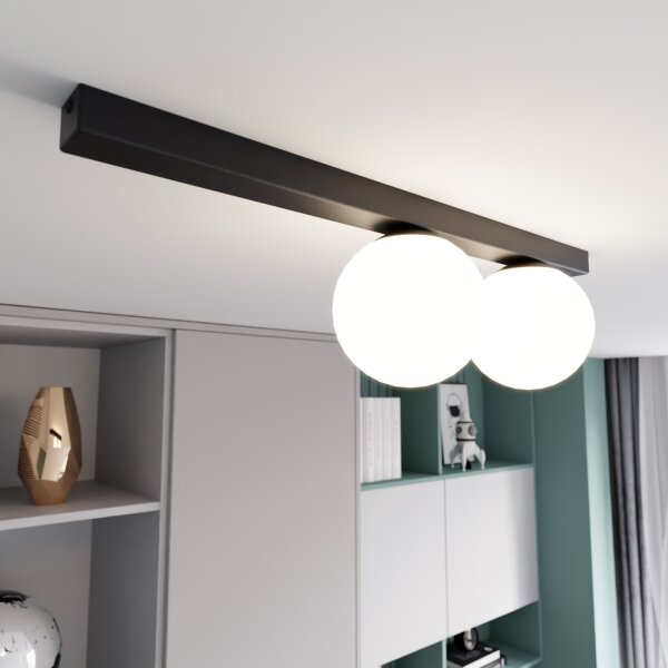 Plafoniera FIT 2xE14/10W/230V nero/bianco