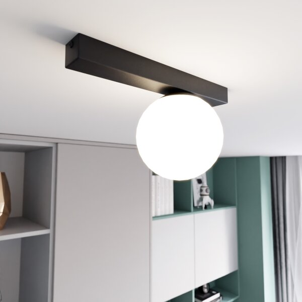 Plafoniera FIT 1xE14/10W/230V nero/bianco