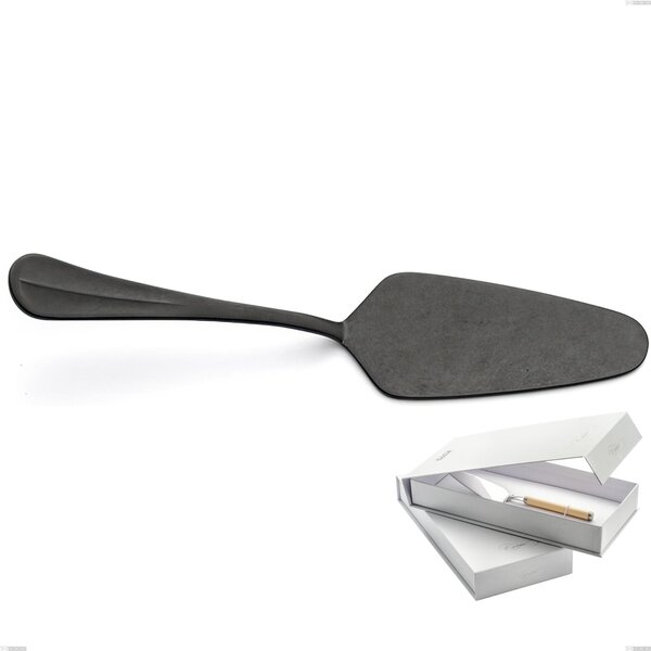 Confezione a libro 1 pezzo pala torta Royal Retr� PVD Black, Acciaio inox 18/10 antico, spessore 2.5 mm, pvd black
