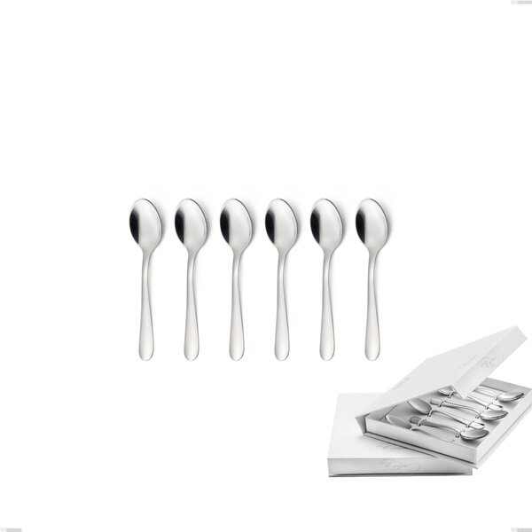 Confezione a libro 6 pezzi cucchiaino moka Segno, Acciaio inox 18/10 (AISI304), spessore 1.8 mm