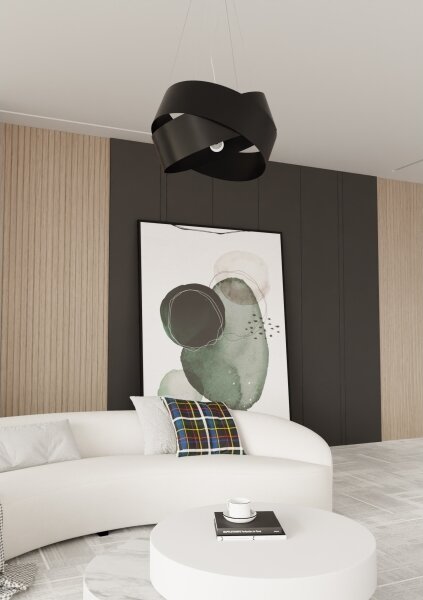 Lampadario a sospensione con filo VIENO 3xE27/15W/230V nero