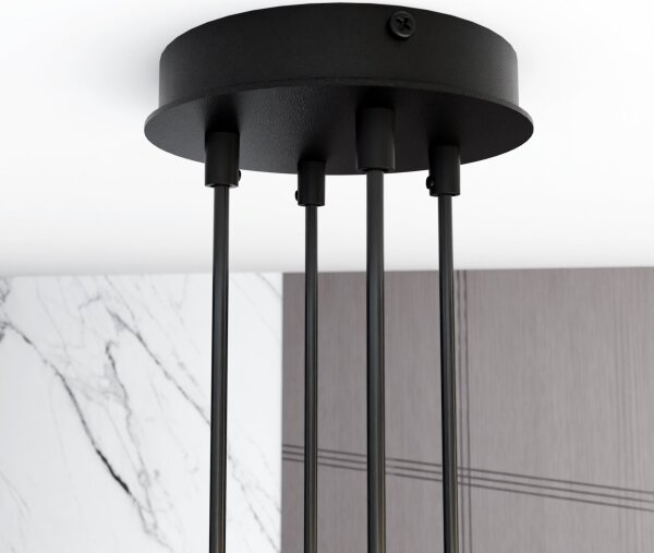 Lampadario a sospensione con filo MODUS 4xGX53/12W/230V nero