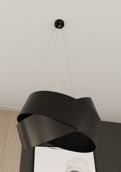 Lampadario a sospensione con filo VIENO 3xE27/15W/230V nero
