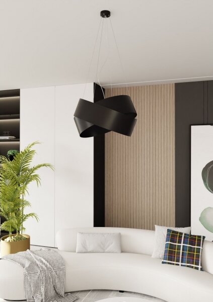 Lampadario a sospensione con filo VIENO 3xE27/15W/230V nero