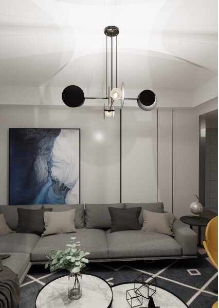 Lampadario a sospensione con filo IDEA 4xE27/15W/230V nero