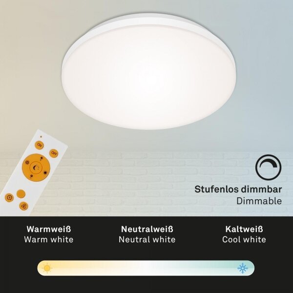 Briloner 7377-016 - Plafoniera LED dimmerabile LED/12W/230V 3000-6500K