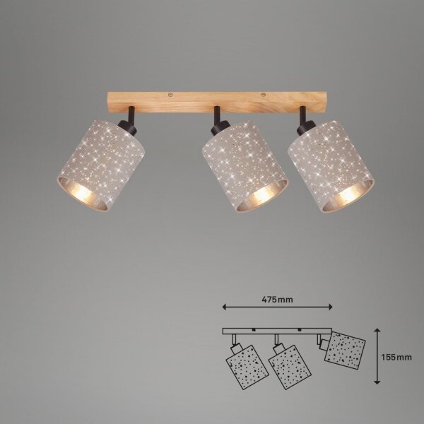 Briloner 2078-031 - Faretto SPOTLIGHT 3xE27/25W/230V beige