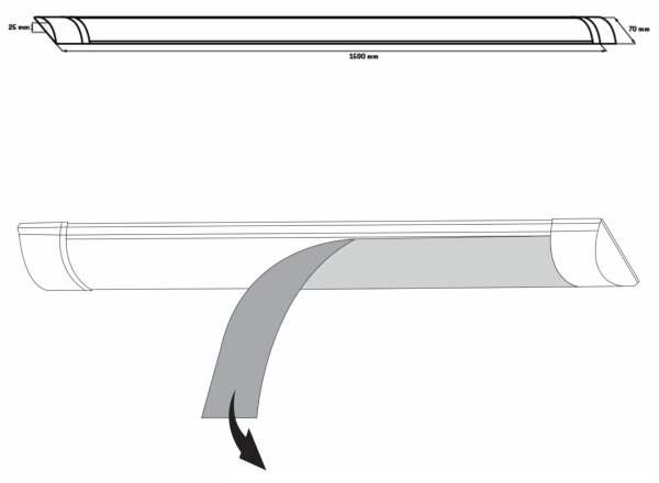 Lampada LED sottopensile LED/50W/230V 4000K 150 cm bianco