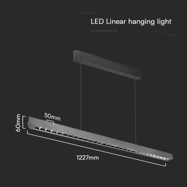 Lampadario LED su cavo LED/36W/230V 3000/4000/6400K antracite
