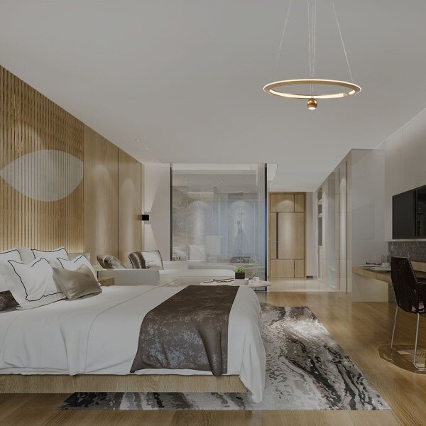 Lampadario LED a sospensione con filo LED/45W/230V 3000K diametro 62 cm oro