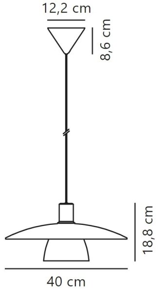 Nordlux - Lampadario a sospensione con filo VERONA 1xE27/40W/230V