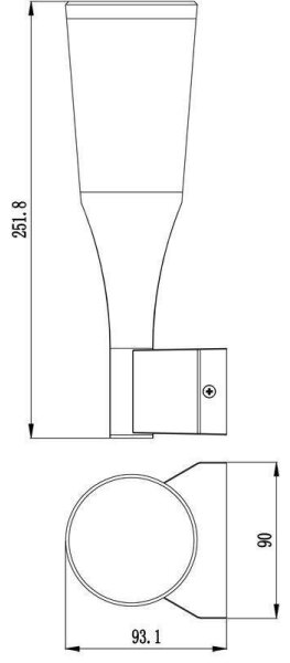 Deko-Light 731083 -Applique a LED da esterno BESSMA 9,6W/230V IP54 antracite