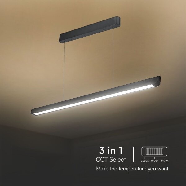 Lampadario LED su cavo LED/36W/230V 3000/4000/6400K nero