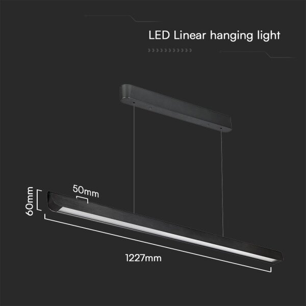 Lampadario LED su cavo LED/36W/230V 3000/4000/6400K nero