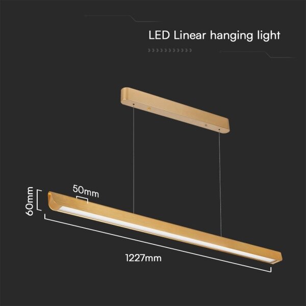 Lampadario LED su cavo LED/36W/230V 3000/4000/6400K oro