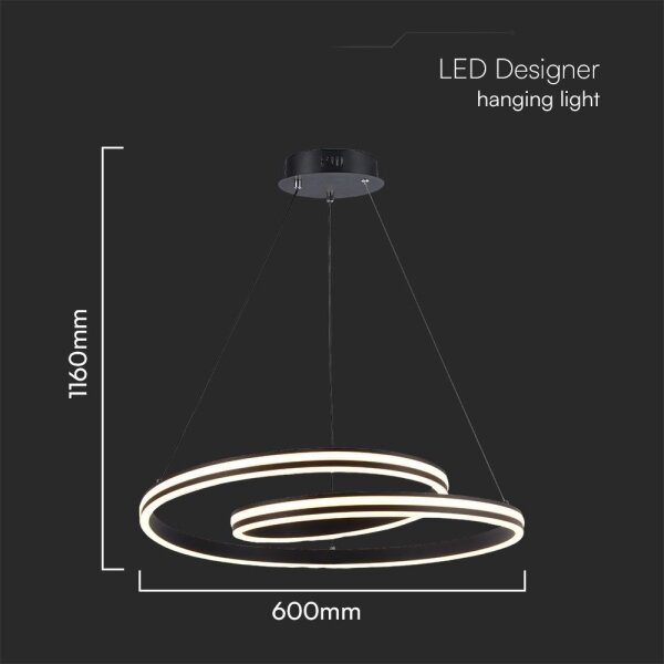 Lampadario LED a sospensione con filo LED/40W/230V