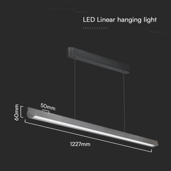 Lampadario LED su cavo LED/36W/230V 3000/4000/6400K antracite