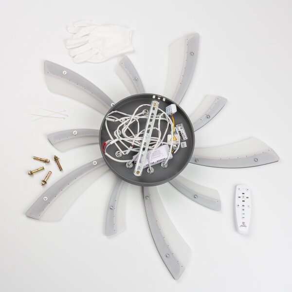 Brilagi - Lampadario a plafone LED dimmerabile TWIST LED/55W/230V 3000-6500K antracite + +TC