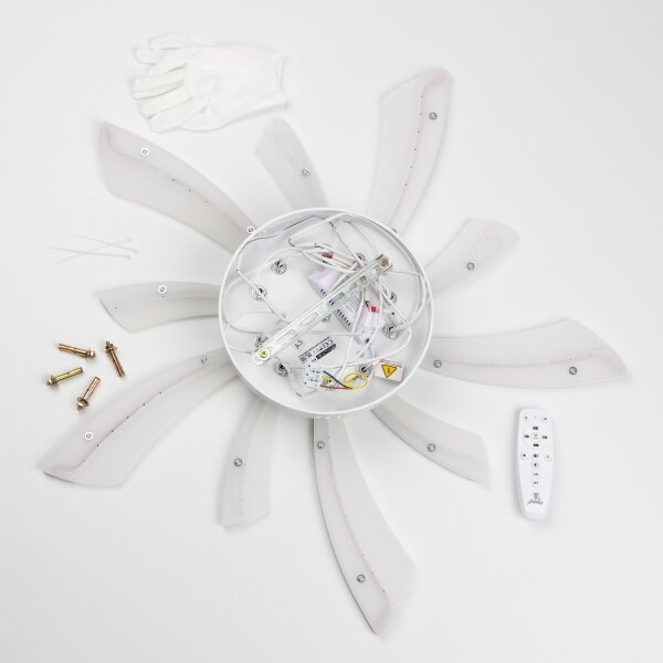 Brilagi - Lampadario a plafone LED dimmerabile TWIST LED/55W/230V 3000-6500K bianco + +TC