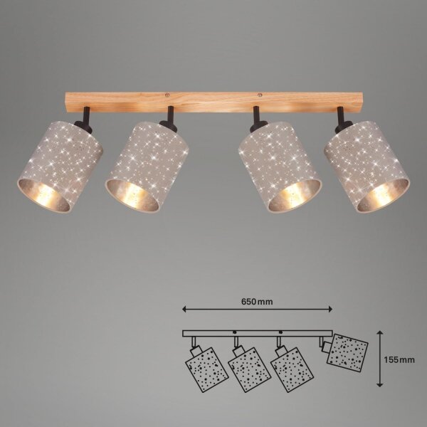 Briloner 2078-041 - Faretto SPOTLIGHT 4xE27/25W/230V beige