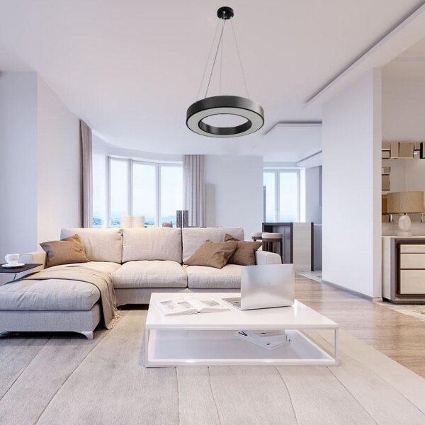 Lampadario a sospensione con filo LED dimmerabile LED/45W/230V 3000-6500K nero + telecomando