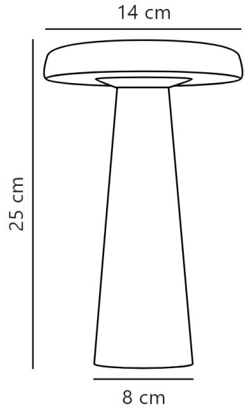 DFTP by Nordlux - Lampada da tavolo LED da esterno dimmerabile ARCELLO LED/2,8W/3,7V IP54