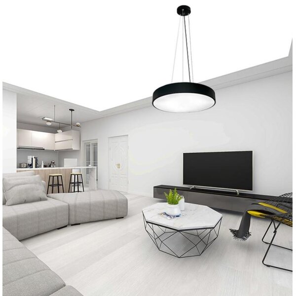 Lampadario a sospensione con filo LED dimmerabile LED/50W/230V 3000-6500K nero + telecomando